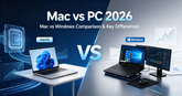 Mac vs PC 2026: Mac vs Windows Comparison & Key Differences