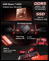 ACEMAGIC S16 AMD Ryzen™ 7 H255 Laptop