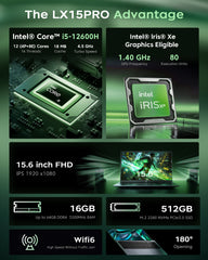 ACEMAGIC LX15 Pro Intel Core i5-12600H/AMD Ryzen™ 7 5700U Laptop