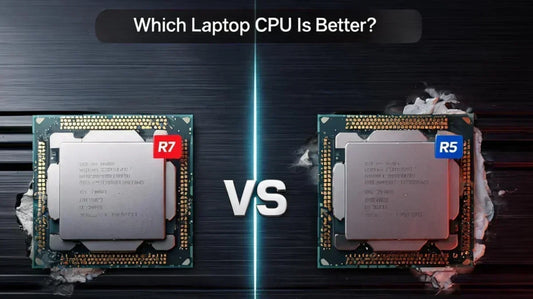 AMD Ryzen 7 7730U vs Ryzen 5 7430U laptop CPU comparison close-up of both processor chips