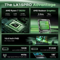 ACEMAGIC LX15 Pro Laptop with AMD Ryzen 7 5700U Processor and 15.6" Display