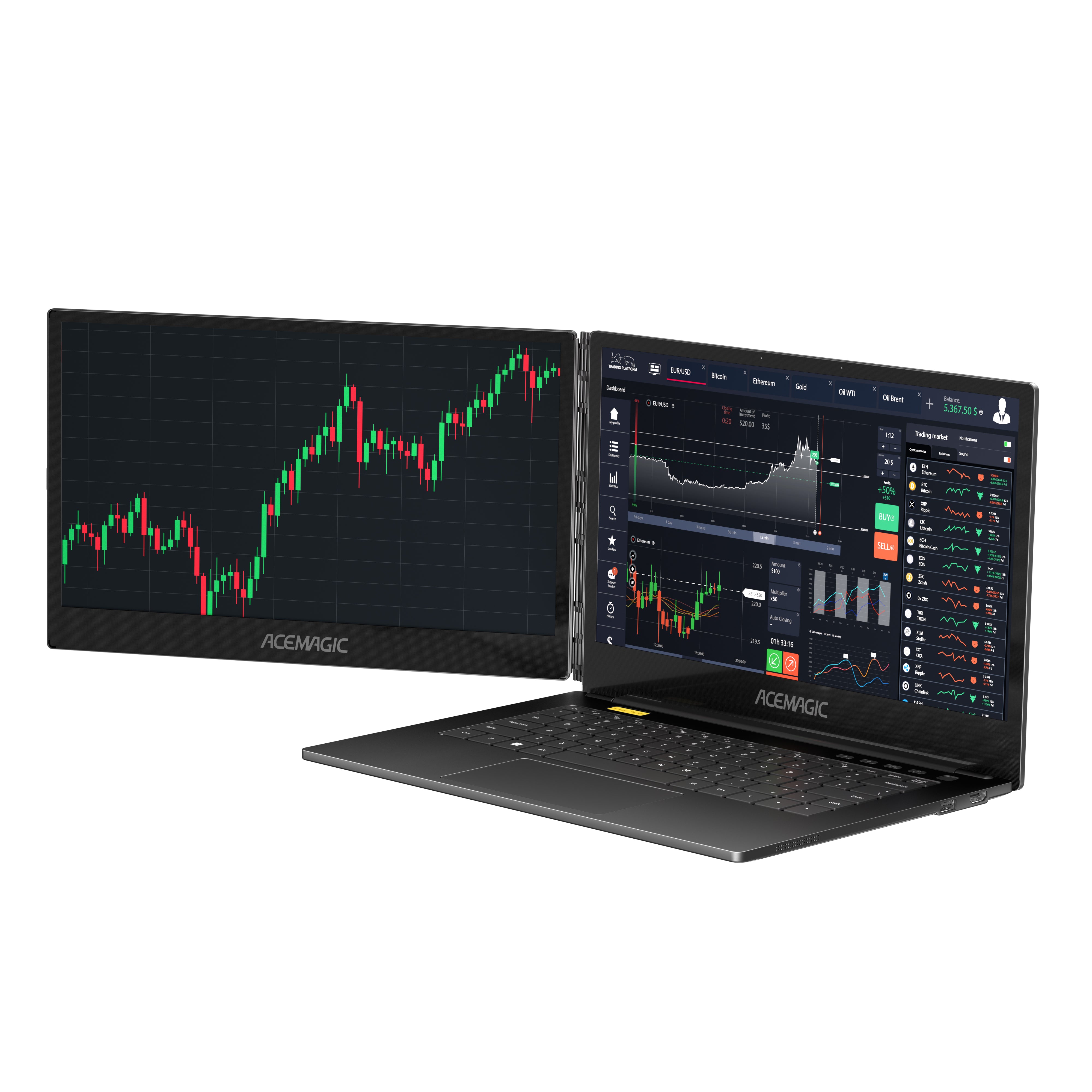 ACEMAGIC X1 360° Horizontal Dual-Screen Laptop