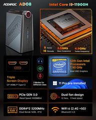 ACEMAGIC AD08 Intel Core i9-12900H Mini PC