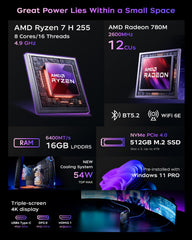 ACEMAGIC S3A AMD Ryzen™ 9 8945HS/Ryzen™ 7 H 255 Mini PC
