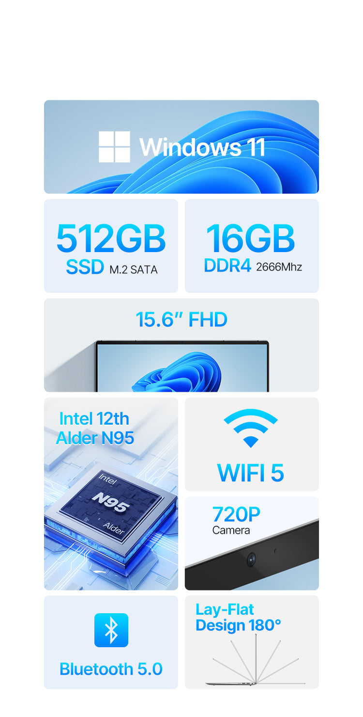 ACEMAGIC ‎AX15 Intel N150 | N95 Laptop with 15.6