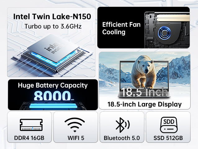 ACEMAGIC ‎AX18 Laptop with Intel N150 Processor and 18.5