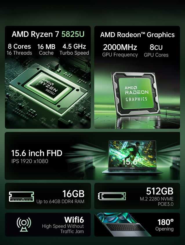 ACEMAGIC LX15 Pro Ryzen 7 5700U 15.6 Inch Laptop