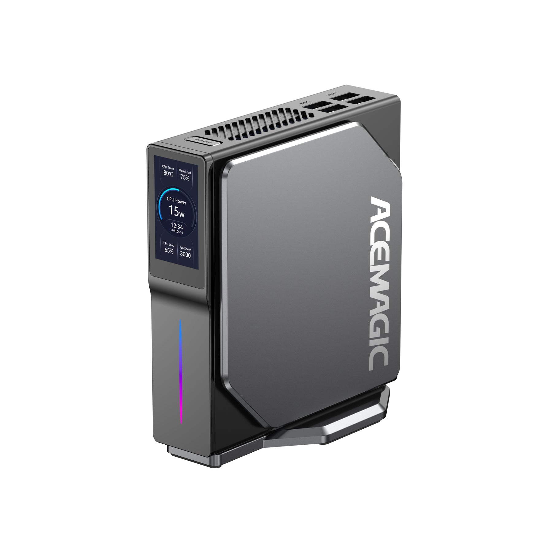 ACEMAGIC S1 - A Processor N95 mini PC with a built-in LCD information  display - CNX Software