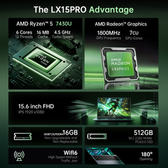 ACEMAGIC LX15 PRO AMD Ryzen™ 5 7430U  Laptop