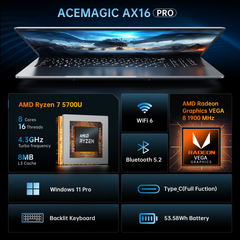 ACEMAGIC AX16 Pro AMD Ryzen 7 5700U Laptop